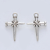 Tibetan Style Alloy Pendants X-TIBE-R316-109AS-RS-2