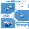 6Pcs 3 Styles 925 Sterling Silver Heart Charms with Jump Rings STER-PH0002-29-4