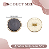 20Pcs 4 Colors 1-Hole Zinc Alloy Resin Buttons BUTT-AR0001-28-2