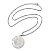 201 Stainless Steel Rhinestone Pendant Necklaces for Women LS-NJEW-U021-02P-4