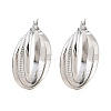 304 Stainless Steel Triple Twist Ring Stud Earrings EJEW-P324-08P-4