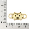 Rack Plating Brass Micro Pave Clear & Black Cubic Zirconia Eye Mask Connector Charms KK-L224-066G-3