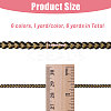 6 Yards 6 Colors Polyester Braided Lace Trim OCOR-GL0001-18-2