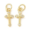 Brass Micro Pave Cubic Zirconia Pendants KK-Z120-54G-02-1