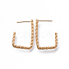 Brass Clear Micro Pave Cubic Zirconia Stud Earrings KK-N232-192-NF-2