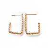 Brass Clear Micro Pave Cubic Zirconia Stud Earrings KK-N232-192-NF-2