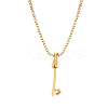 1pc Brass Chain & 304 Stainless Steel Letter Pendant Necklaces NJEW-LP0001-40I-G-1