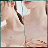 4Pcs 2 Colors 925 Sterling Silver Cubic Zirconia Pendants Bails STER-BBC0008-35-4