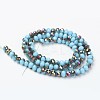 Electroplate Opaque Glass Beads Strands EGLA-A034-P8mm-R18-2