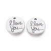 Tibetan Style Valentine's Day Alloy Pendants TIBEP-5411-AS-LF-2