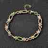 304 Stainless Steel Oval & Infinity Link Chain Bracelets for Women BJEW-K226-14A-G-2