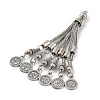 Tibetan Style Alloy Curb Chain Tassel Big Pendants LS-FIND-K013-01AS-03-2