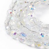 Transparent Electroplate Glass Beads Strands EGLA-F151-AB04-3