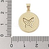 Brass Micro Pave Clear Cubic Zirconia Pendants KK-I712-45G-3