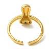 Initials Brass Open Cuff Ring for Women RJEW-N046-02I-G-3