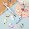 12Pcs 6 Colors Bear Food Grade Eco-Friendly Silicone Focal Beads SIL-SC0001-89-4