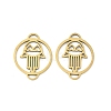 201 Stainless Steel Laser Cut Ring with Hamsa Hand Links STAS-P428-09G-1
