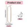 12Pcs Brass Hollow Oval Stud Earring Findings KK-GO0001-71-2