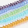 Faceted Bicone Transparent Glass Bead Strands GLAA-J083-A-1