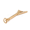 Rack Plating Brass Clear Cubic Zirconia Pendants LS-KK-M229-26G-3