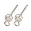 Non-Tarnish 304 Stainless Steel Stud Earring Findings STAS-O004-10B-P-1