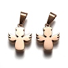 Ion Plating(IP) 304 Stainless Steel Pendants LS-STAS-F253-13RG-1