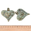 Heart Tibetan Style Alloy Big Pendants X-TIBEP-R342-10-RS-2