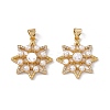 Brass Micro Pave Cubic Zirconia Pendants KK-B061-11G-2