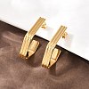 304 Stainless Steel Polygon Stud Earrings EJEW-P324-12G-3