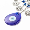Teardrop Glass Turkish Blue Evil Eye Pendant Decoration LS-HJEW-I008-03AS-2
