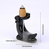 Moon Shape Ceramics Ornaments Backflow Incense Mini Incense Burner Decorative Gifts JX862A-2