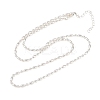 2.2MM Brass Ball Chain Necklaces for Men Women NJEW-L012-06S-4