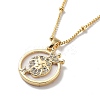 Lions Brass Micro Pave Cubic Zirconia Pendant Necklaces for Women NJEW-A015-06KCG-1
