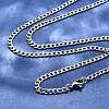 Tarnish Resistant Men's 304 Stainless Steel Curb Chain Necklaces STAS-O037-65P-1
