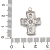 304 Stainless Steel Micro Pave Cubic Zirconia Pendants STAS-P421-02P-4