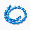 Opaque Solid Color Glass Beads Strands GLAA-E405-02B-J-2