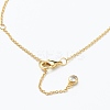 Brass Micro Pave Clear Cubic Zirconia Pendant Necklaces NJEW-J059-01P-4