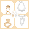 ANATTASOUL 4 Pairs 4 Style Alloy Hollow Teardrop Dangle Stud Earrings for Women EJEW-AN0004-34-3