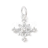 925 Sterling Silver Pave Clear Cubic Zirconia Star Charms STER-K181-01B-S-1