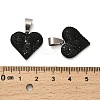 201 Stainless Steel Clay Pendants STAS-R166-02A-P-3