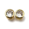 Brass Micro Pave Clear Cubic Zirconia Beads LS-ZIRC-I070-070G-1