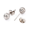 304 Stainless Steel Stud Earring Findings STAS-I183-09A-P-3