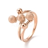 Ion Plating(IP) 304 Stainless Steel Round Ball Finger Ring for Women RJEW-D120-13RG-1