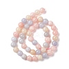 Natural White Jade Imitation Morganite Beads Strands G-I334-04B-3