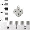 304 Stainless Steel Rhinestone Pendants STAS-E547-06F-P-3