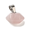 Natural Rose Quartz Pointed Pendants G-K335-03P-14-2