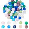 40Pcs 10 Colors  Transparent Glass Beads GLAA-DR0001-01-1