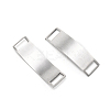 Curved Rectangle 304 Stainless Steel Blank Stamping Tag Links STAS-WH0025-20MP-1
