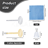 12Pcs 2 Colors 925 Sterling Silver Flat Pad Stud Earring Findings STER-DC0001-62A-2