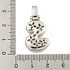Brass Micro Pave Clear Cubic Zirconia Pendants KK-B099-01P-S-3